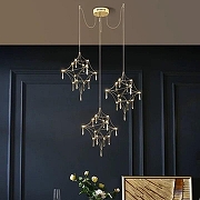 Люстра O-LUCE Mariah 3 1097311-1 цвет плафона/подвески Прозрачный, цвет арматуры Золото-13