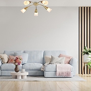 Люстра Escada Aqu1leg1a 1100/5P Gold цвет плафона/подвески Белый, цвет арматуры Золото-1