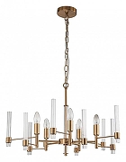 Люстра Indigo Favara 11040/5P Brass цвет плафона/подвески Прозрачный, цвет арматуры Бронза-2