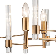 Люстра Indigo Favara 11040/5P Brass цвет плафона/подвески Прозрачный, цвет арматуры Бронза-3