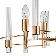Люстра Indigo Favara 11040/5P Brass цвет плафона/подвески Прозрачный, цвет арматуры Бронза-4