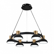 Люстра Indigo Traforo 11059/6P Black цвет плафона/подвески Черный, цвет арматуры Золото, Черный-2