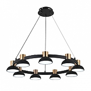 Люстра Indigo Traforo 11059/9P Black цвет плафона/подвески Черный, цвет арматуры Золото, Черный-1
