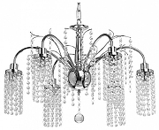 Люстра De City Бриз 24 111017706 цвет плафона/подвески Прозрачный, цвет арматуры Хром