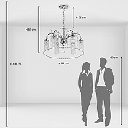 Люстра De City Бриз 24 111017706 цвет плафона/подвески Прозрачный, цвет арматуры Хром-13