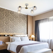 Люстра на штанге Escada Avignon 1130/4PL White цвет белый, коричневый-5