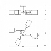 Люстра на штанге Escada Vertigo 1131/4P White/Gold цвет белый-5