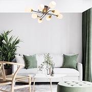 Люстра на штанге Escada Hope 1132/8P Black цвет золото, черный-4