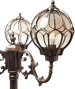 Фонарный столб Feron Сфера 11390 цвет плафона/подвески Желтый, цвет арматуры Золото-1