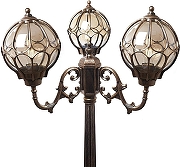 Фонарный столб Feron Сфера 11390 цвет плафона/подвески Желтый, цвет арматуры Золото-2