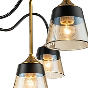 Люстра на штанге Escada Cobra 1147/8P цвет плафона/подвески Оранжевый, цвет арматуры Бронза, Черный-2