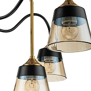 Люстра на штанге Escada Cobra 1147/8P цвет плафона/подвески Оранжевый, цвет арматуры Бронза, Черный-3