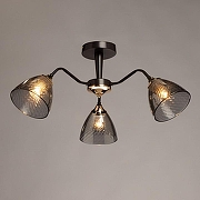 Люстра на штанге De City Альфа 29 115010303 цвет плафона/подвески Светло-серый, цвет арматуры Золото, Коричневый-1