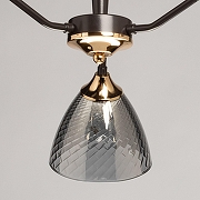 Люстра на штанге De City Альфа 29 115010303 цвет плафона/подвески Светло-серый, цвет арматуры Золото, Коричневый-5