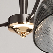 Люстра на штанге De City Альфа 29 115010303 цвет плафона/подвески Светло-серый, цвет арматуры Золото, Коричневый-7