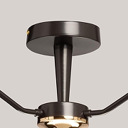 Люстра на штанге De City Альфа 29 115010303 цвет плафона/подвески Светло-серый, цвет арматуры Золото, Коричневый-8