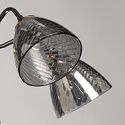 Люстра на штанге De City Альфа 29 115010405 цвет плафона/подвески Светло-серый, цвет арматуры Золото, Коричневый-2