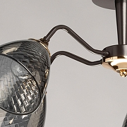 Люстра на штанге De City Альфа 29 115010405 цвет плафона/подвески Светло-серый, цвет арматуры Золото, Коричневый-6