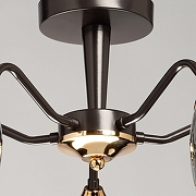 Люстра на штанге De City Альфа 29 115010405 цвет плафона/подвески Светло-серый, цвет арматуры Золото, Коричневый-7