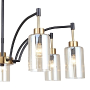 Люстра на штанге Escada Lyr1cs 1166/7P цвет плафона/подвески Прозрачный, цвет арматуры Бронза, Черный-1