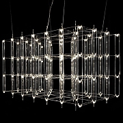 Люстра O-LUCE Cosmic Glass ячейка 20*20 см 11787611-2 цвет плафона/подвески Прозрачный, цвет арматуры Хром