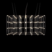 Люстра O-LUCE Cosmic Glass ячейка 20*20 см 11787611-2 цвет плафона/подвески Прозрачный, цвет арматуры Хром-2