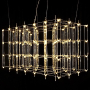 Люстра O-LUCE Cosmic Glass ячейка 20*20 см 11787611-6 цвет плафона/подвески Прозрачный, цвет арматуры Золото