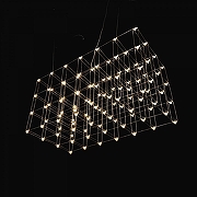 Люстра O-LUCE Cosmic Glass ячейка 20*20 см 11787611-6 цвет плафона/подвески Прозрачный, цвет арматуры Золото-1