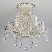 Люстра Eurosvet Etna 12205/6 белый Strotskis цвет плафона/подвески Прозрачный, цвет арматуры Белый