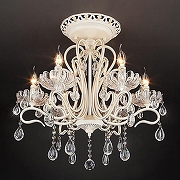 Люстра Eurosvet Etna 12205/6 белый Strotskis цвет плафона/подвески Прозрачный, цвет арматуры Белый-2