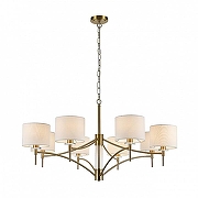 Люстра Indigo Boheme 13031/8P Brass цвет плафона/подвески Слоновая кость, цвет арматуры Бронза, Прозрачный-1