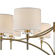 Люстра Indigo Boheme 13031/8P Brass цвет плафона/подвески Слоновая кость, цвет арматуры Бронза, Прозрачный-3