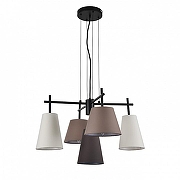 Люстра Indigo Abbinare 13032/5P Black цвет плафона/подвески Коричневый, Слоновая кость, цвет арматуры Черный-2