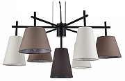 Люстра Indigo Abbinare 13032/7P Black цвет плафона/подвески Коричневый, Слоновая кость, цвет арматуры Черный