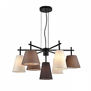 Люстра Indigo Abbinare 13032/7P Black цвет плафона/подвески Коричневый, Слоновая кость, цвет арматуры Черный-1