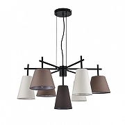 Люстра Indigo Abbinare 13032/7P Black цвет плафона/подвески Коричневый, Слоновая кость, цвет арматуры Черный-2