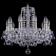 Люстра Bohemia Ivele Crystal 1402 1402/10/141/Ni/Balls цвет плафона/подвески Прозрачный, цвет арматуры Прозрачный, Никель