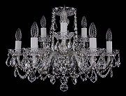 Люстра Bohemia Ivele Crystal 1402 1402/6_3/195/Ni/Leafs цвет плафона/подвески Прозрачный, цвет арматуры Прозрачный, Никель