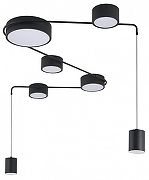 Люстра Indigo Modulo 14028/7С Black цвет плафона/подвески Белый, Черный, цвет арматуры Черный