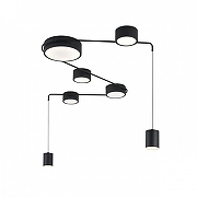 Люстра Indigo Modulo 14028/7С Black цвет плафона/подвески Белый, Черный, цвет арматуры Черный-1