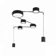 Люстра Indigo Modulo 14028/7С Black цвет плафона/подвески Белый, Черный, цвет арматуры Черный-2