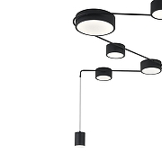 Люстра Indigo Modulo 14028/7С Black цвет плафона/подвески Белый, Черный, цвет арматуры Черный-4