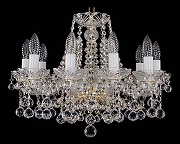 Люстра Bohemia Ivele Crystal 1413 1413/10/165/G/Balls цвет плафона/подвески Прозрачный, цвет арматуры Золото, Прозрачный