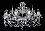 Люстра Bohemia Ivele Crystal 1413 1413/10_5/300/Ni/Balls цвет плафона/подвески Прозрачный, цвет арматуры Прозрачный, Никель