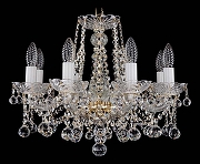 Люстра Bohemia Ivele Crystal 1413 1413/8/165/G/Balls цвет плафона/подвески Прозрачный, цвет арматуры Золото, Прозрачный