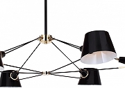 Люстра на штанге Favourite Eimer 1512-6P цвет плафона/подвески Черный, цвет арматуры Черный-1