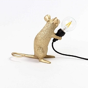 Зверь световой Seletti Mouse Lamp 15231 цвет арматуры Золото-3