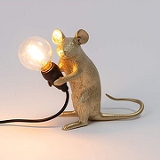 Зверь световой Seletti Mouse Lamp 15231 цвет арматуры Золото-5
