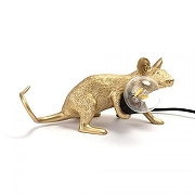 Зверь световой Seletti Mouse Lamp 15232 цвет арматуры Золото-1