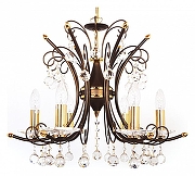 Люстра Doge Luce 159 159LO6FP-904 цвет плафона/подвески Прозрачный, цвет арматуры Бронза